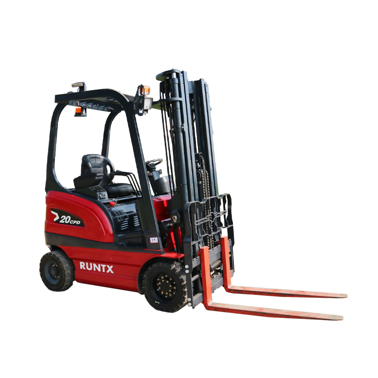 avrilmachinery 2 ton electric forklift with red color